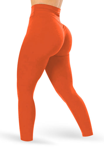 NVGTN Scrunch Seamless Leggings - Sunset Orange