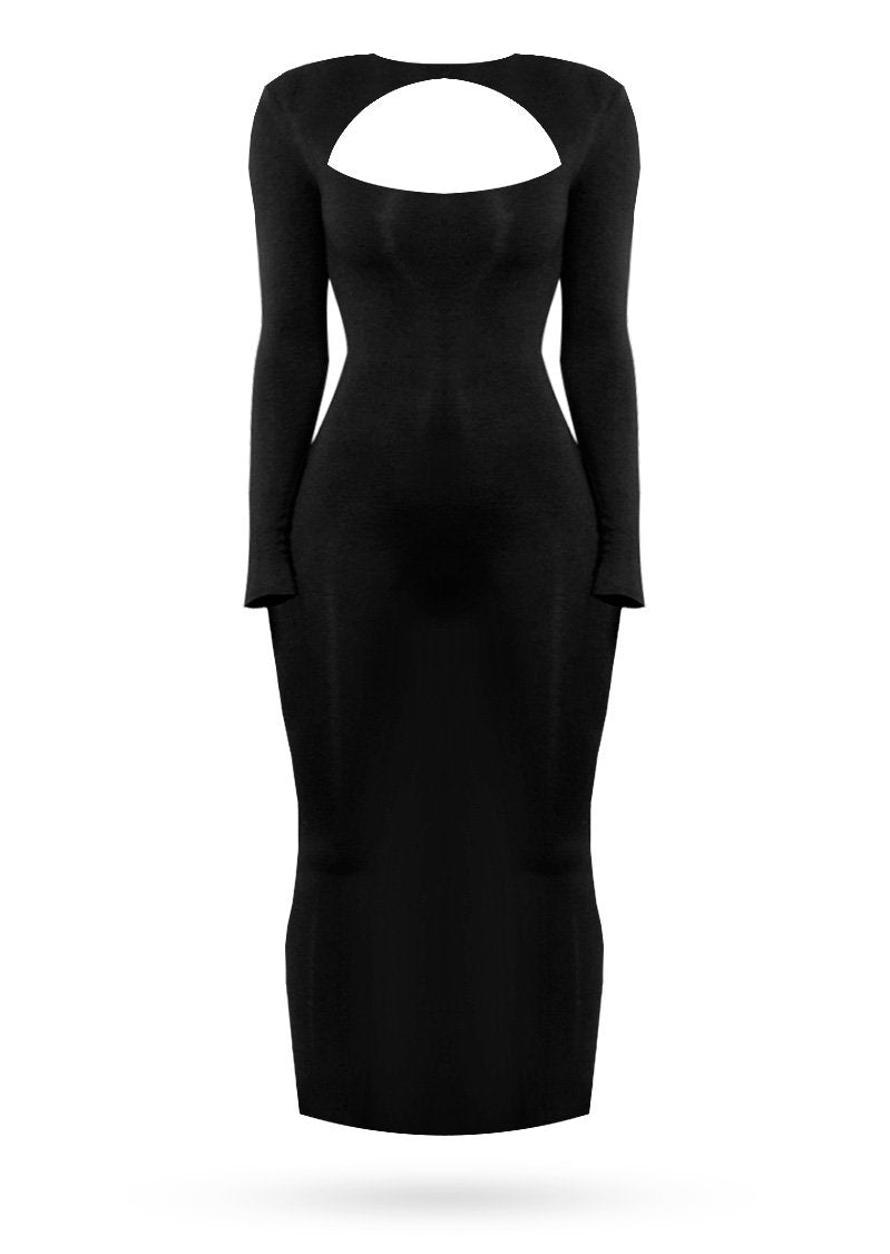 All About Midi Dress - Black - AcaiBerryFashion 